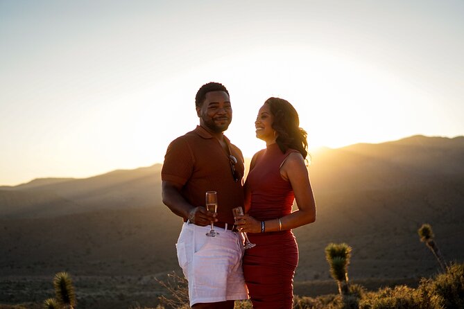 Romantic Picnic Date Night in the Las Vegas Mountains - Arriving at the candlelit overlook