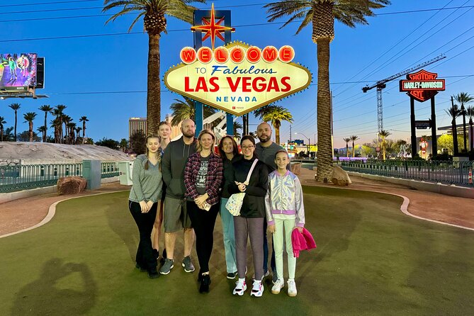 Small Group Grand Canyon Skywalk & Hoover Dam Tour - The Las Vegas sign and an early start