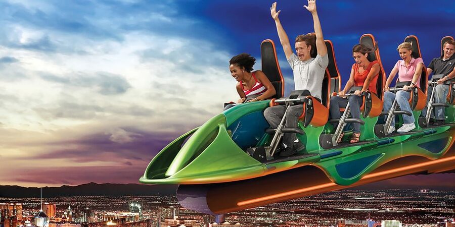 STRAT Tower Thrill Rides Admission - X-Scream: a brief trip past the edge