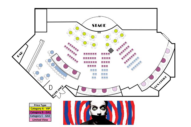 Tape Face at MGM Grand Hotel and Casino - The 7:30 pm timing fits a Las Vegas evening