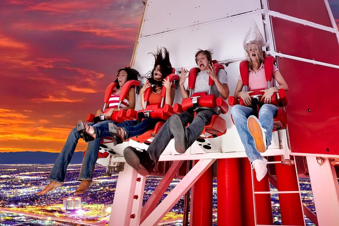 The STRAT Tower Unlimited Ride Pass Ticket - Reaching the STRAT SkyPod from the north end of the Strip
