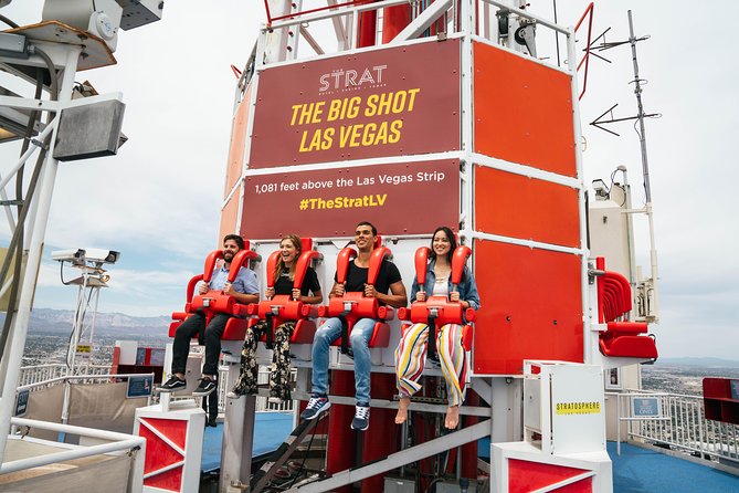 The STRAT Tower Unlimited Ride Pass Ticket - Big Shot fires you 160 feet above the tower