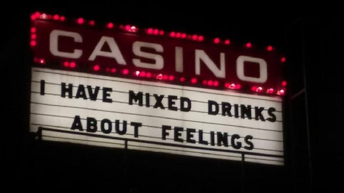 The Weird, Wacky Fremont Bar Experience with Cocktails and Photos - Golden Nugget icons: gold and sharks