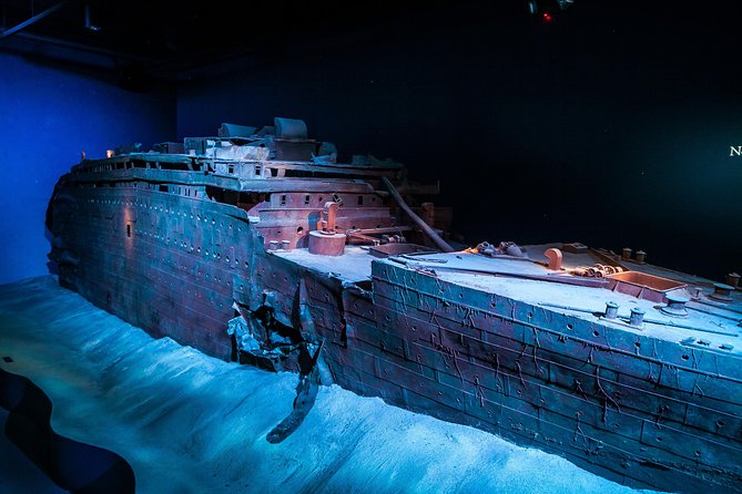 Titanic: The Artifact Exhibition at the Luxor Hotel and Casino - The Grand Staircase and the iceberg setting