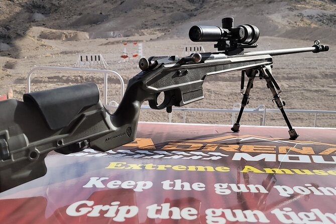 Ultimate 4 Gun Shooting Experience in Las Vegas - Getting ready with eye and ear protection
