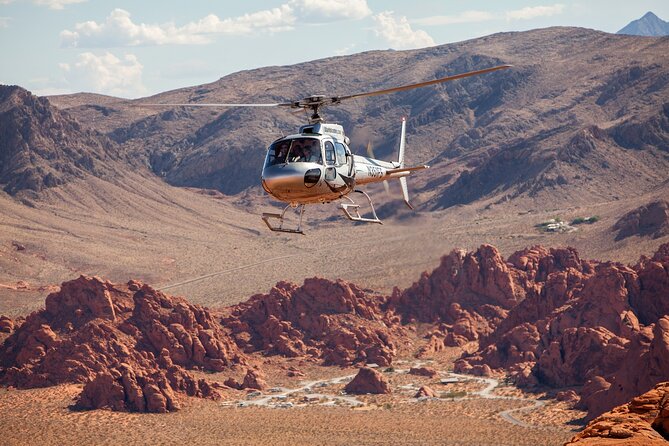 Valley of Fire Helicopter Tour and Landing with Champagne Toast - A private bluff and a glass of champagne