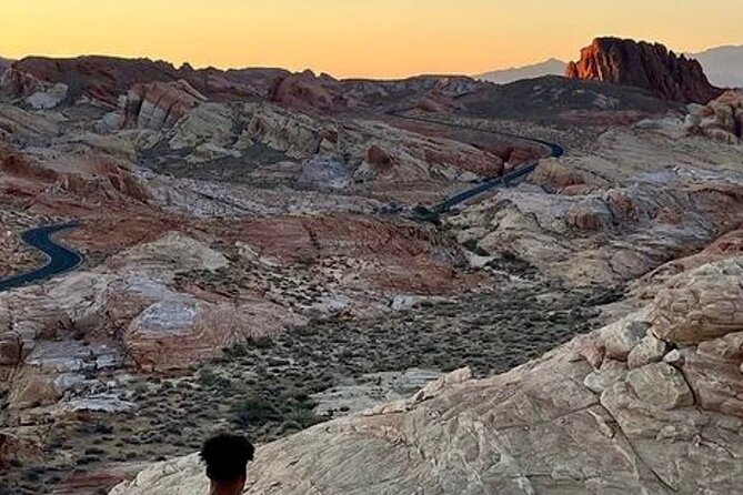 Valley of Fire Sunset Tour from Las Vegas - First views of the red Aztec sandstone
