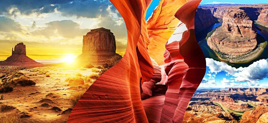 Vegas: Antelope Canyon, Monument Valley, & Grand Canyon Tour - Day one begins with the Colorado River at Horseshoe Bend