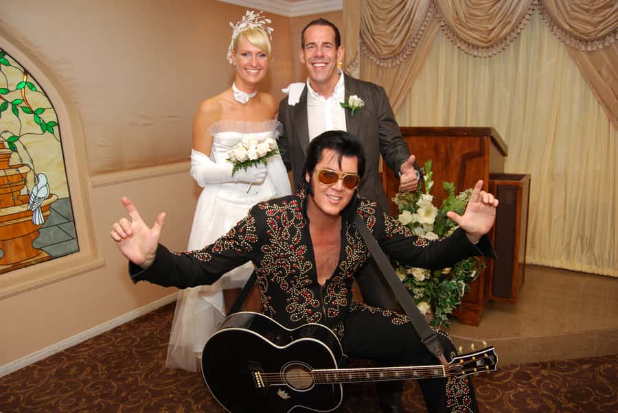 Vegas: Elvis-Themed Graceland Chapel Wedding or Vow Renewal - The Elvis ceremony, three songs, and special vows