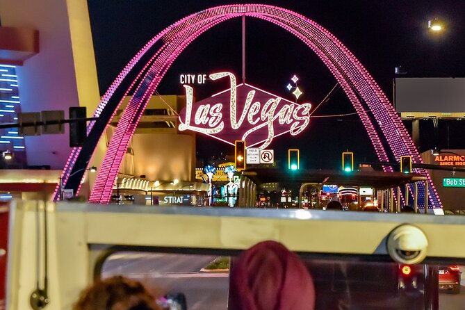 Viator Exclusive: 10:15PM Las Vegas Night Tour by Open-Top Bus - Fremont Street and the older side of Las Vegas