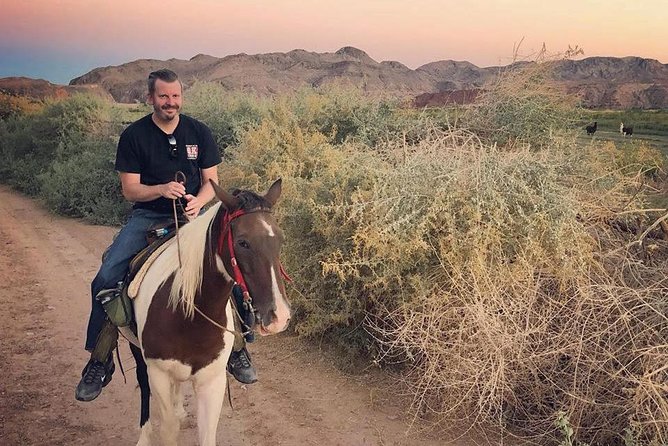 Wild West Sunset Horseback Ride with Dinner from Las Vegas - Campfire, Roping, and Ranch Animals