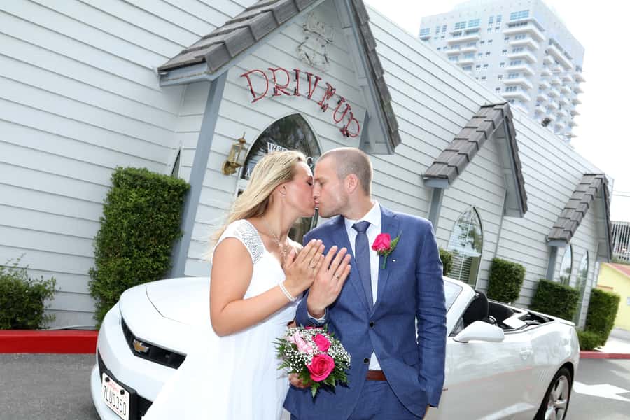World-Famous Drive-Up Wedding in Las Vegas - The famous drive-up window ceremony