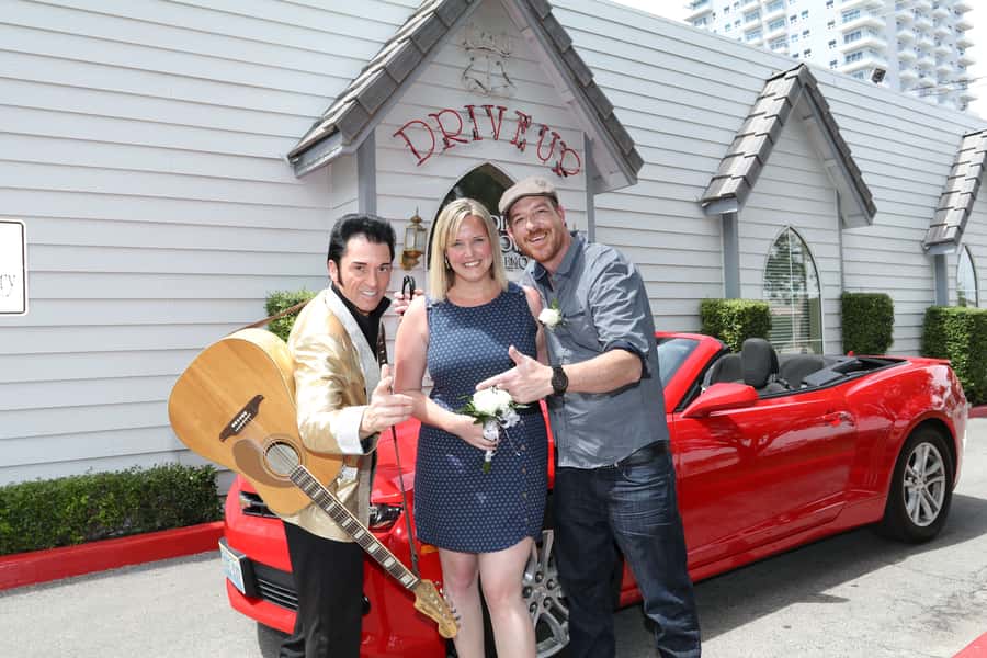 World-Famous Drive-Up Wedding in Las Vegas - Who will enjoy this Las Vegas wedding most
